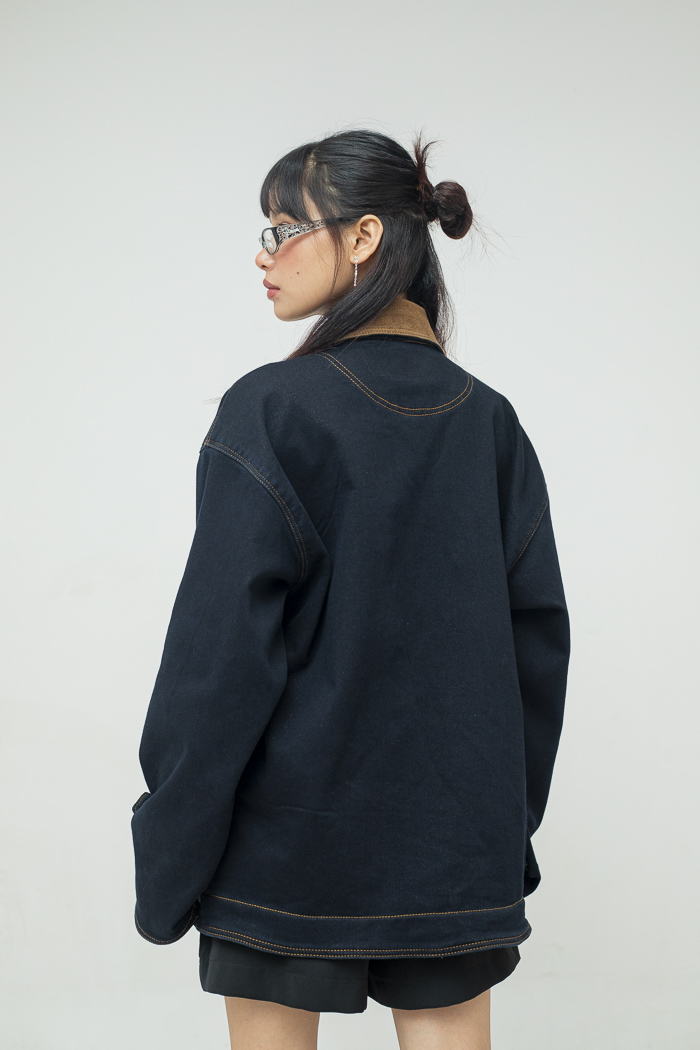 Vintage Dark Indigo Denim Jacket 